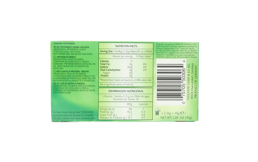 Teekanne Menta Menthe    Box  45 grams